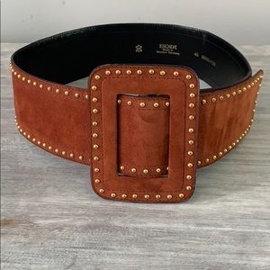 Vintage Escada Cognac Suede Belt